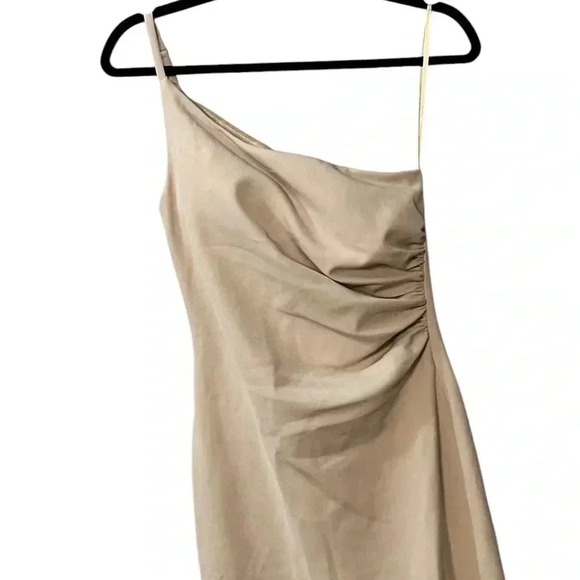 Revelry One Shoulder Dress in Cream - Picture 4 of 9